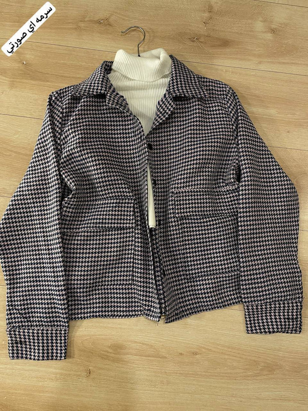 کت تیدو سرمه ای صورتی با طرح پیچازی